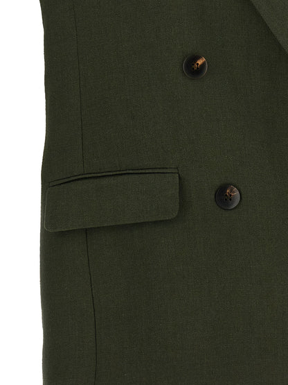 Max Mara Bicolor Linen Sleeveless Jacket