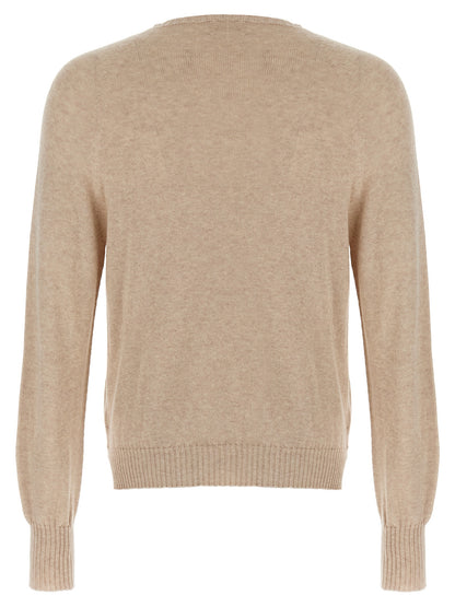 MA'RY'YA Beige Cotton Cardigan