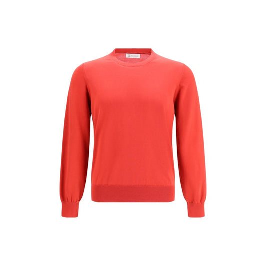 Brunello Cucinelli Red Cotton Sweatshirt