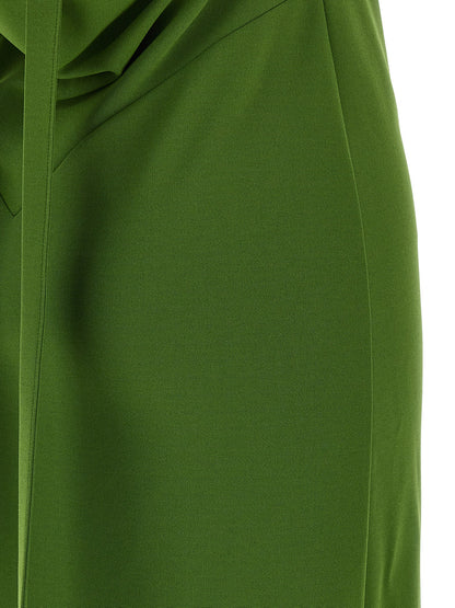 The Attico Bicolor Viscose Long Dress