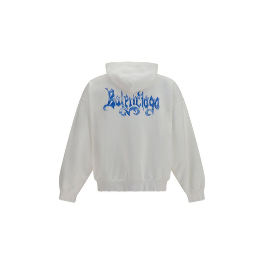 Balenciaga White Cotton Sweatshirt