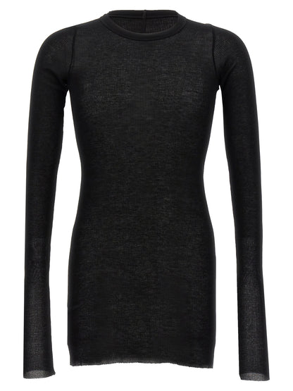 Rick Owens Black Viscose T-Shirt