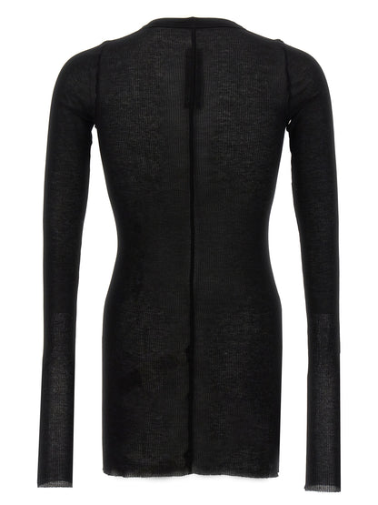 Rick Owens Black Viscose T-Shirt