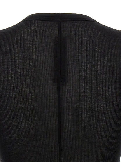 Rick Owens Black Viscose T-Shirt