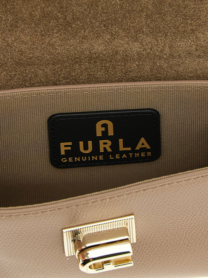 Furla Beige Calfskin Crossbody Bag