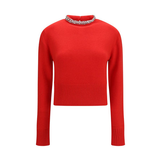 PINKO Red Wool Oves Aries Sweatshirt