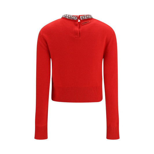 PINKO Red Wool Oves Aries Sweatshirt