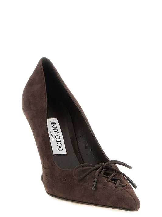Jimmy Choo Brown Leather High Heel Pumps