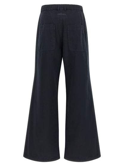 MM6 Maison Margiela Blue Cotton Casual Pants