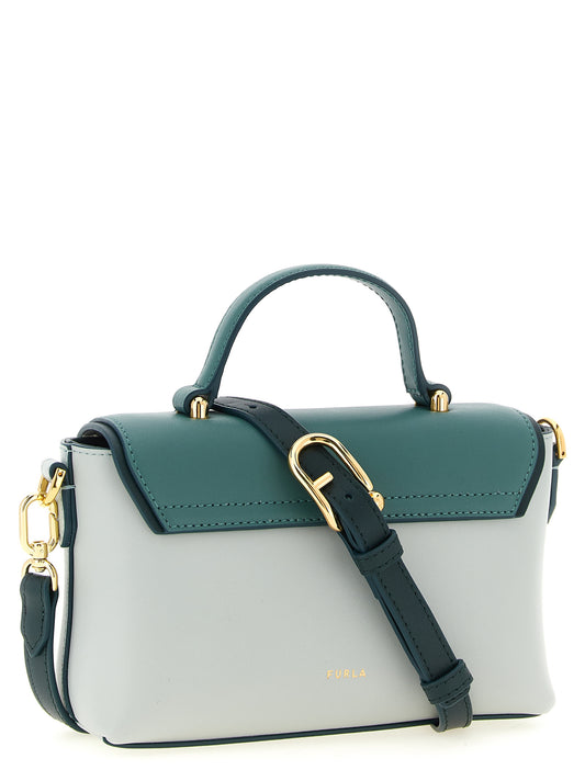Чанта Furla от двуцветна телешка кожа