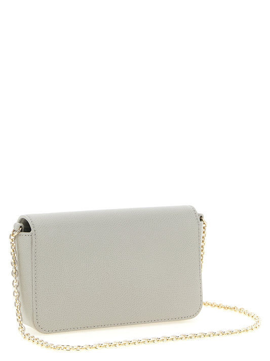 Furla Gray Calfskin Crossbody Bag