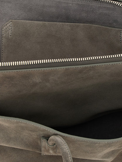 The Attico Gray Bovine Leather Shoulder Bag