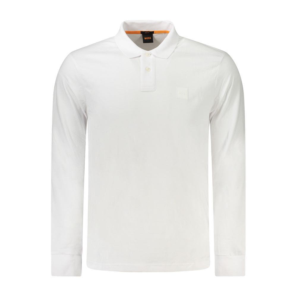 Мъжка памучна поло тениска Hugo Boss Bianco
