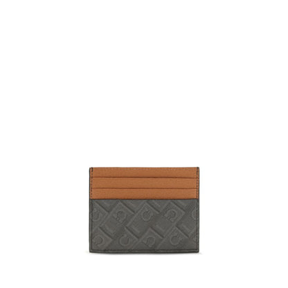 Ferragamo Brown Calf Leather Bos Taurus Wallet
