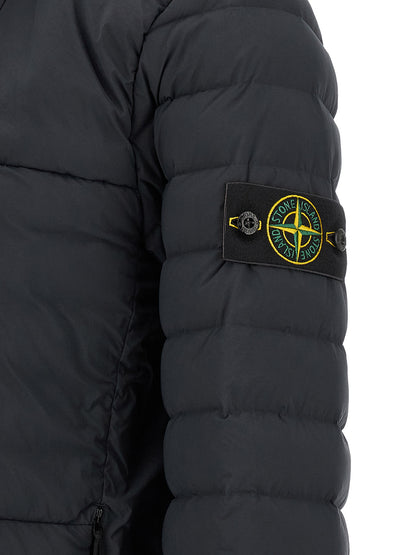 Stone Island Blue Polyamide Full-Length Jacket