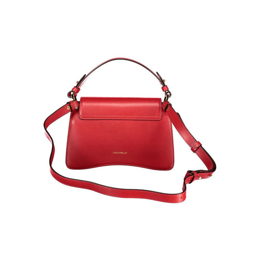 Дамска чанта от кожа Coccinelle Rosso