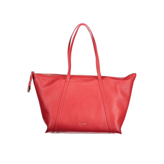 Дамска чанта от кожа Coccinelle Rosso
