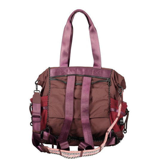 Дамска чанта Desigual, кафява, полиамид