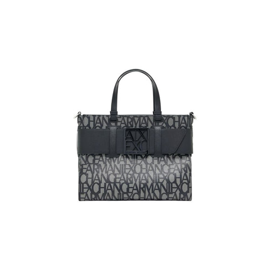 Дамска чанта Armani Exchange от черен памук