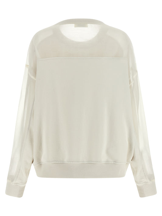 Brunello Cucinelli White Cotton Sweatshirt
