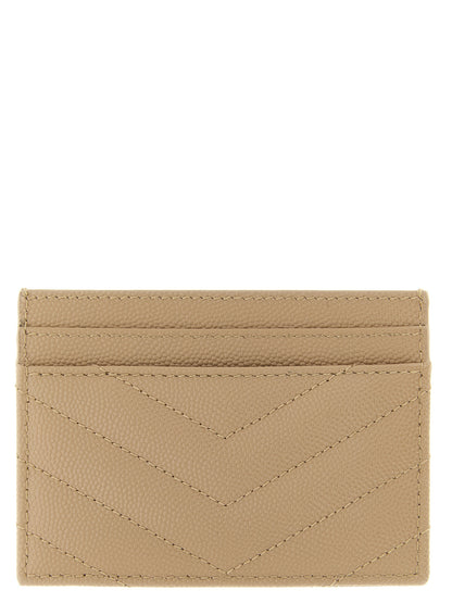 Saint Laurent Beige Calfskin Cardholder