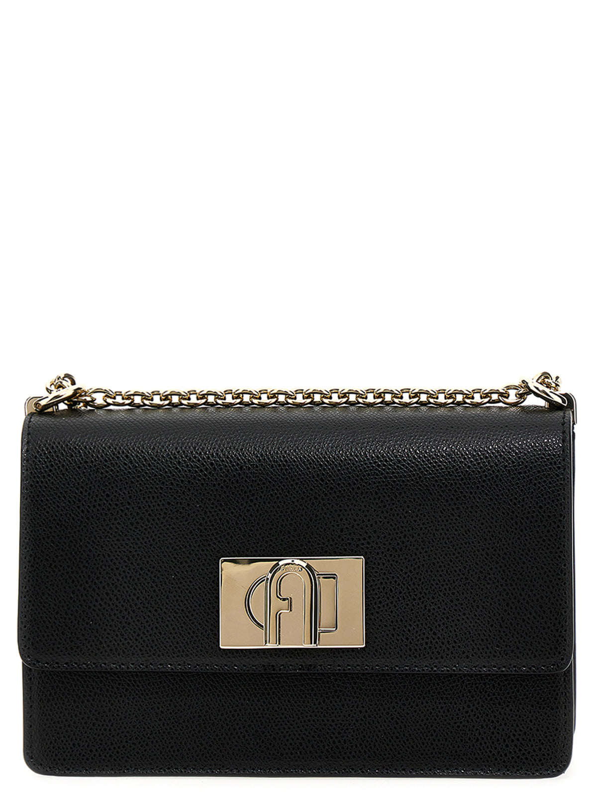 Furla Black Leather Crossbody Bag