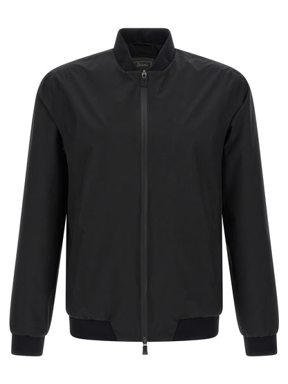 Herno Black Polyester Bomber