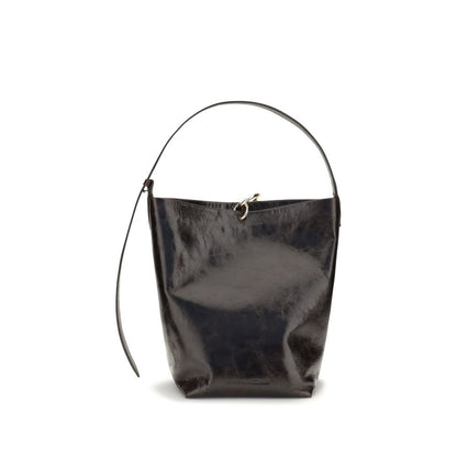Benedetta Bruzziches Black Calf Leather Bos Taurus Backet Bag