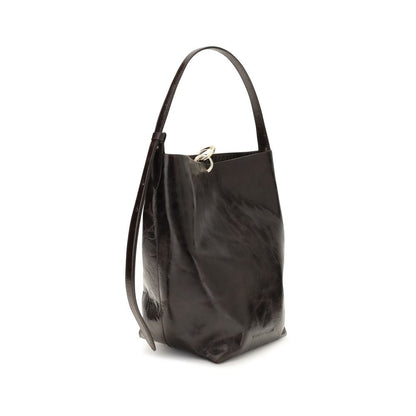 Benedetta Bruzziches Black Calf Leather Bos Taurus Backet Bag