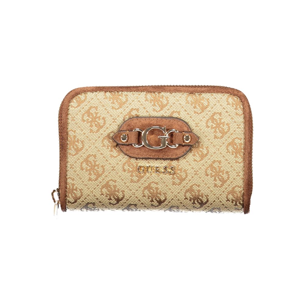 Guess Jeans Beige Polyester Women's Wallet