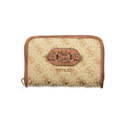 Guess Jeans Beige Polyester Women's Wallet