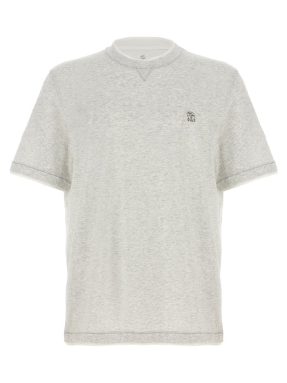 Brunello Cucinelli Gray Cotton T-Shirt
