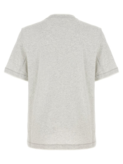 Brunello Cucinelli Gray Cotton T-Shirt