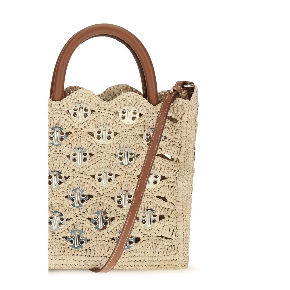 Rabanne Beige Raffia Handbag