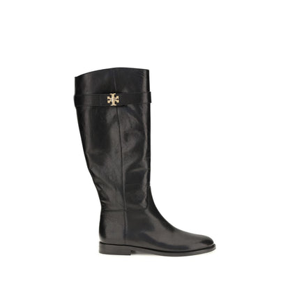 Tory Burch Black Calf Leather Bos Taurus Ankle Boots