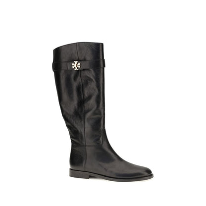 Tory Burch Black Calf Leather Bos Taurus Ankle Boots
