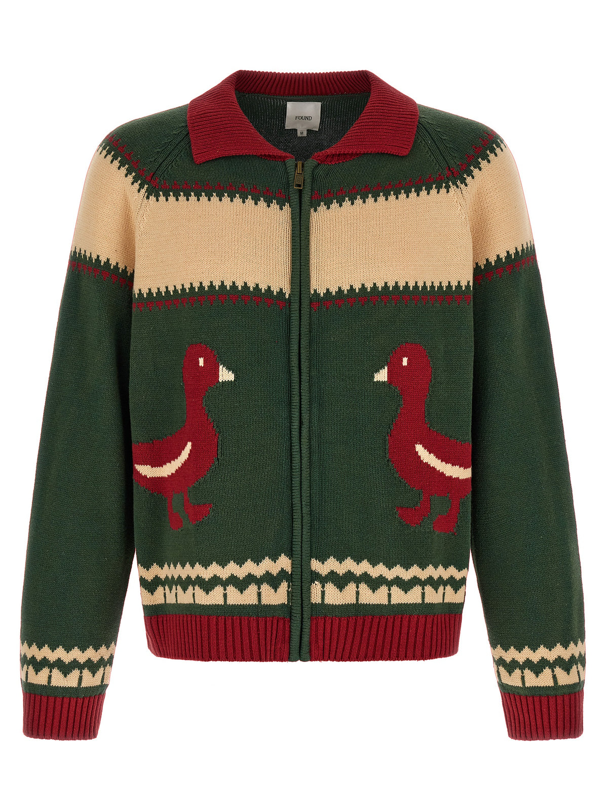 FOUND Bicolor Cotton Cardigan