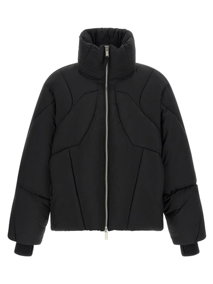 Thom Krom Black Nylon Full-Length Jacket