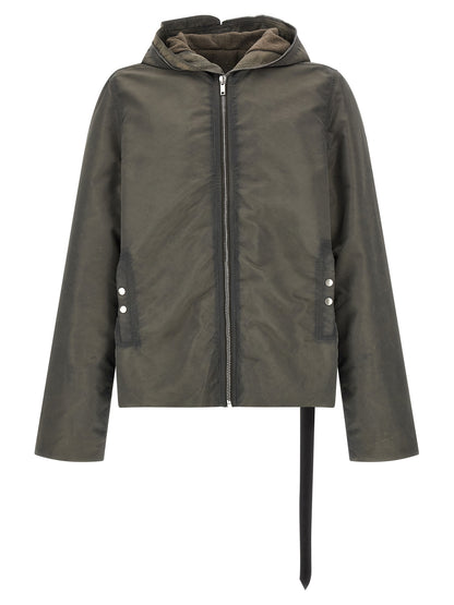 DRKSHDW Gray Nylon Full-Length Jacket