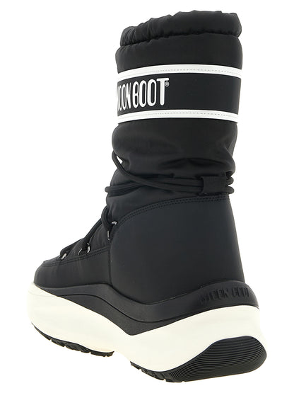 Moon Boot Black Polyester Lace-Up Boots