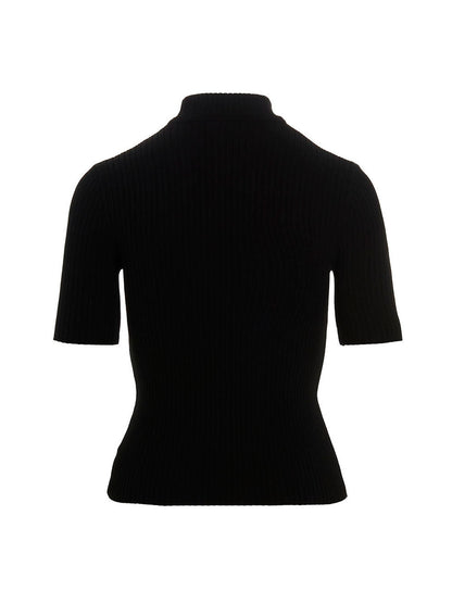 Courrèges Bicolor Viscose Cardigan