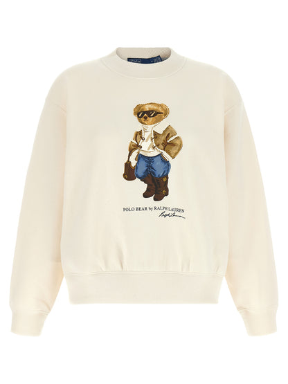 Polo Ralph Lauren White Cotton Sweatshirt
