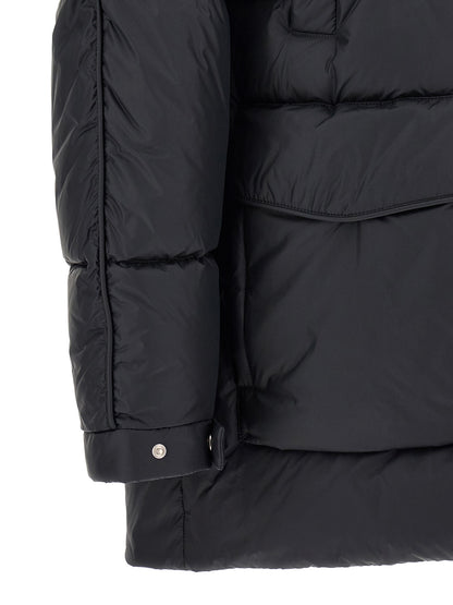 LAMINAR Black Polyamide Full-Length Jacket