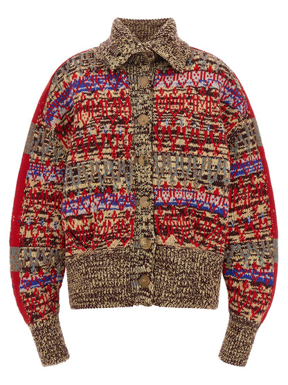 Dries Van Noten Multicolor Wool Cardigan