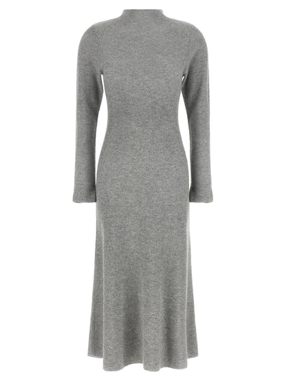 Fabiana Filippi Gray Virgin Wool Midi Dress
