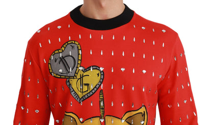 Dolce & Gabbana Red Crystal Pig of the Year Sweater