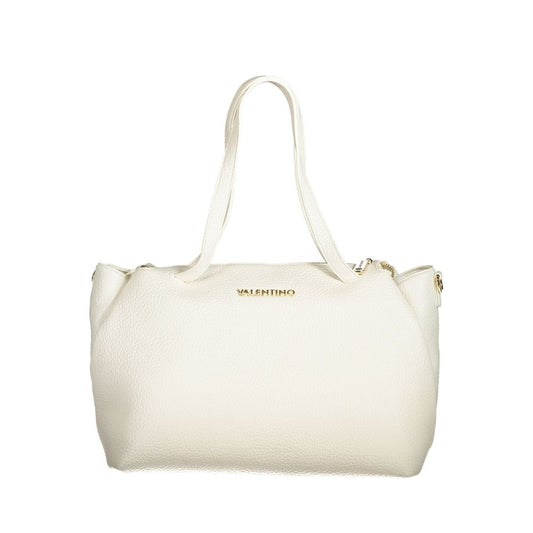 Mario Valentino Bianco Polyurethane Women's Bag with Handles and Internal Pocket
