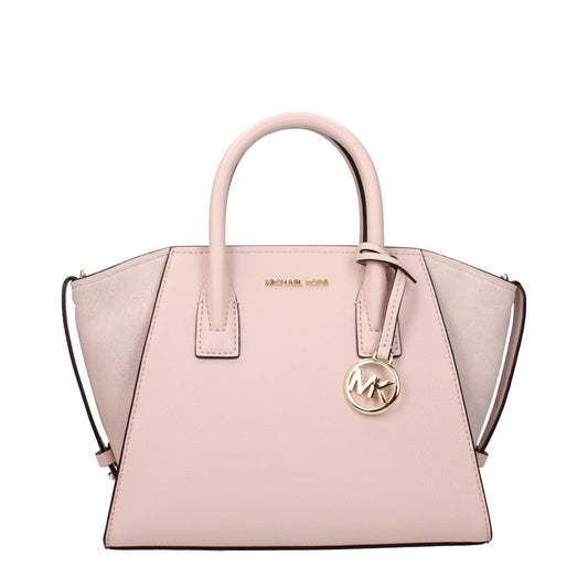 Розова кожена чанта Michael Kors