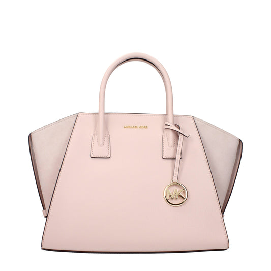 Розова кожена чанта Michael Kors