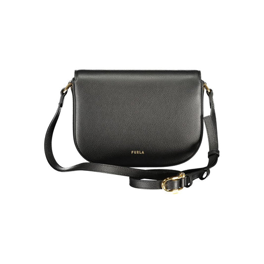 Дамска кожена чанта Furla Nero за носене през тяло